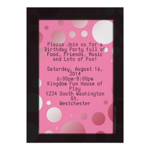 Hot Pink Cell Phone Teen Birthday Party Invitation