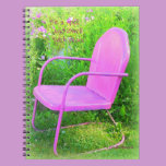 Hot Pink Chair in Garden Notebook notebooks