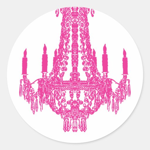 Hot Pink Chandelier Stickers