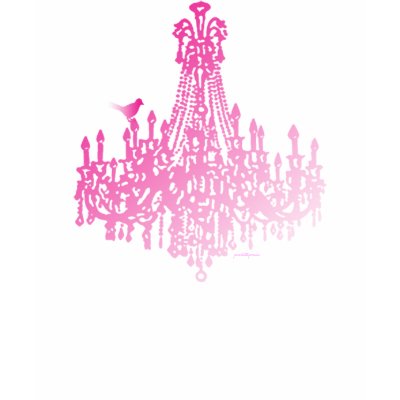 Hot Pink Chandelier T-Shirt by pauletteparis