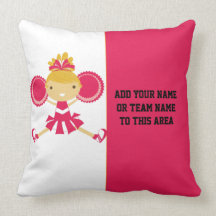 Hot Pink Cheerleading American MOJO Pillow