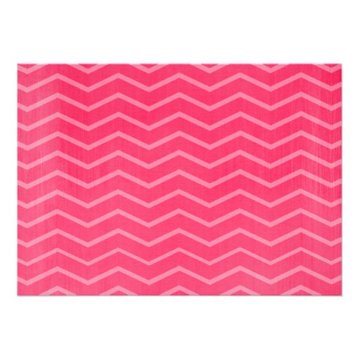 Hot Pink Chevron Wedding Invitations