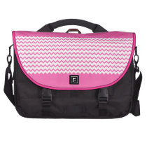 Hot Pink Chevrons Zig Zag Commuter Laptop Bag at Zazzle