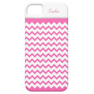 Hot Pink Chevrons Zig Zag iPhone 5 Case for girls