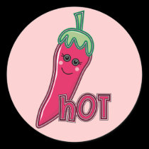 Hot Pink Chili Pepper stickers