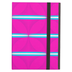 Hot Pink Circle Polka Dots Diamond Teal Stripes iPad Folio Case