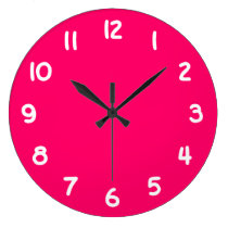 Hot Pink Clock at Zazzle