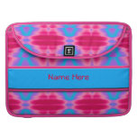 Hot Pink Cool Blue Abstract Sleeve For Macbook Pro