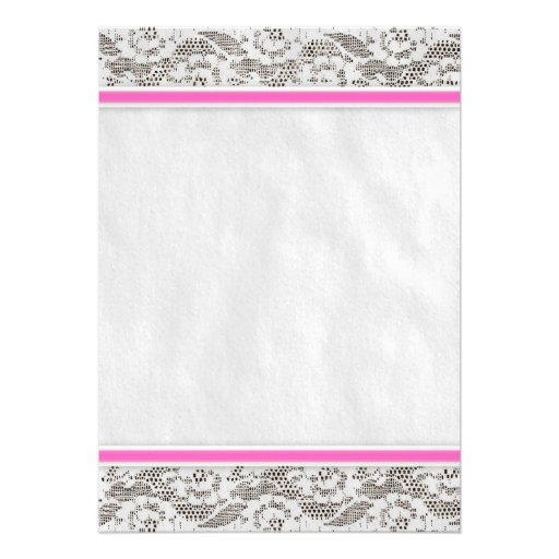 Hot Pink Country Lace Wedding Invitations