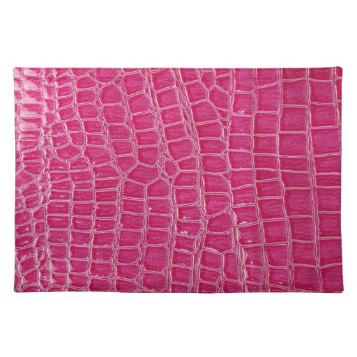 Hot Pink Croc Crocodile Skin Faux Leather Placemat Zazzle