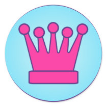 Hot Pink Crown Sticker