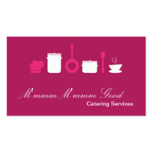 Hot Pink Culinary Food Catering Business Card