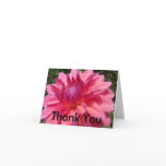 Hot Pink Dahlia Thank You Card