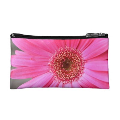 Hot Pink Daisy Makeup Bags
