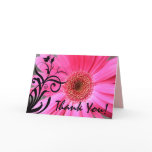 Hot Pink Daisy Thank You cards