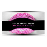 Hot Pink Diamond Bling Make-Up Artist Biz Card business cards