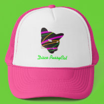 Hot Pink Disco PussyCat Hat by jaceyevans Hot Pink Disco PussyCat Hat