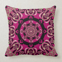 Hot Pink Diva Geometric Pattern Cushion Pillow pillows
