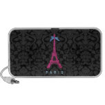 Hot Pink Eiffel Tower in faux glitter Laptop Speaker