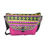 Hot Pink ethnic pattern Commuter Bag