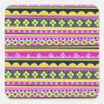 Hot Pink ethnic pattern Sticker