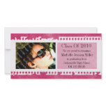 Hot Pink Film Frame Grunge Graduation Photo Card