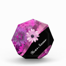 Hot pink floral award