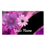 Hot pink floral business card templates