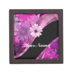 Hot pink floral premium keepsake box