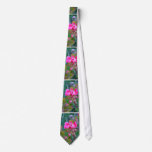 Hot pink flowers beautiful colorful garden photo neck ties