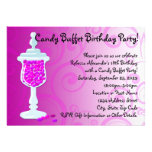 Hot Pink Fuchsia Candy Buffet Announcements