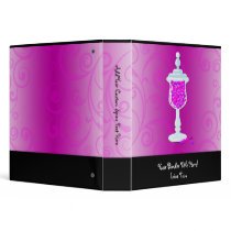 Hot Pink Fuchsia Candy Buffet 3 Ring Binders