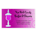 Hot Pink Fuchsia Candy Buffet Business Card Template