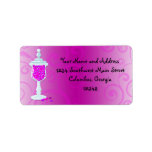 Hot Pink Fuchsia Candy Buffet Personalized Address Labels