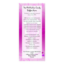 Hot Pink Fuchsia Candy Buffet Rack Card Template