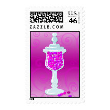 Hot Pink Fuchsia Candy Buffet Stamp