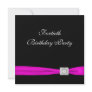 Hot Pink Fuchsia Womans 40th Birthday Party Announcement