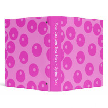 Hot Pink Funky Retro Pattern. Vinyl Binder