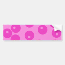 Hot Pink Funky Retro Pattern. Bumper Stickers