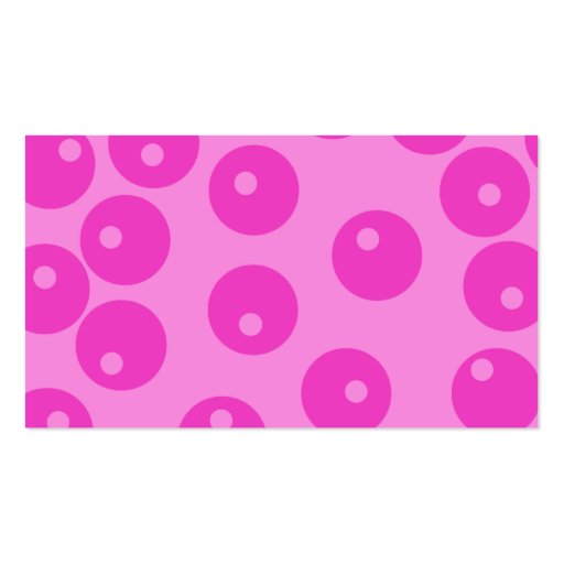 Hot Pink Funky Retro Pattern. Business Card Templates (back side)