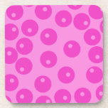 Hot Pink Funky Retro Pattern. Coaster