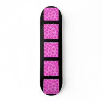 Hot Pink Funky Retro Pattern. Skateboard Decks