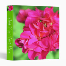 Hot Pink Geranium Binders