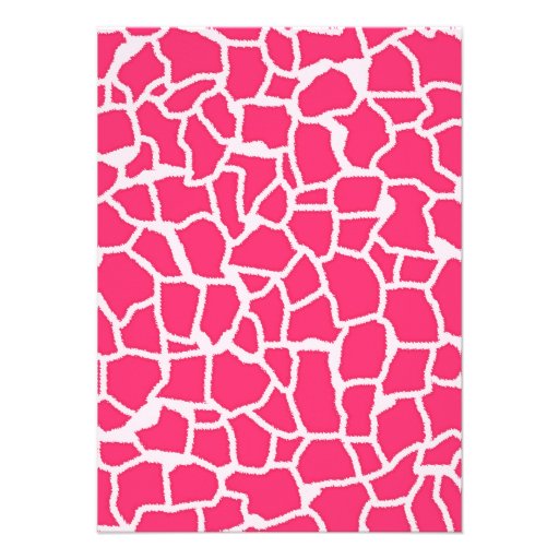 Hot Pink Giraffe Animal Print Invite
