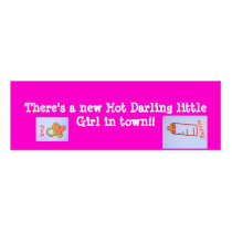 hot pink girl bookmarks business cards by KatAnnette hot pink girl bookmarks business cards