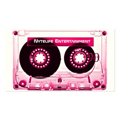 Hot Pink (Girl)  Mixtape Business Card (front side)
