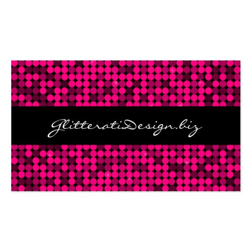 Hot Pink Glam Business Card (front side)