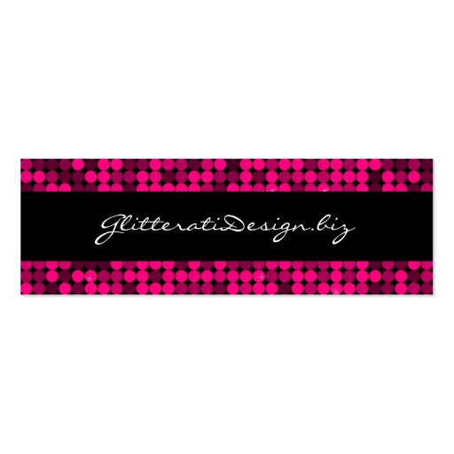 Hot Pink Glam Skinny Bizcard Business Card Templates (front side)