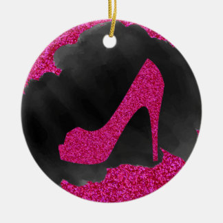 pink high heel ornament
