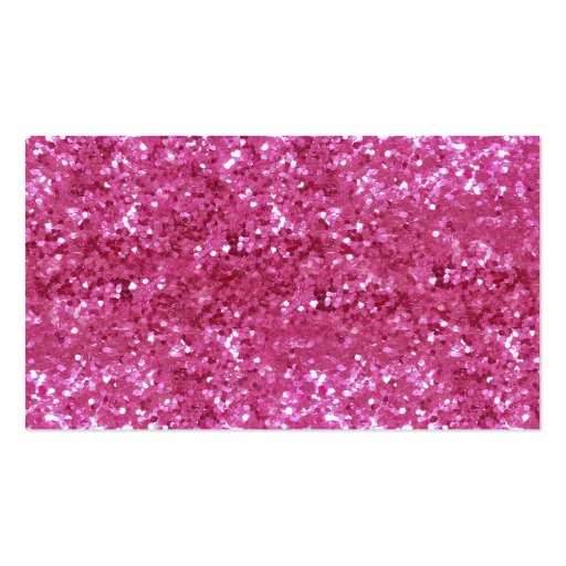 Hot Pink Glitter Look Business Card Templates (back side)